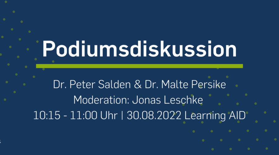 Beitragsbild Podiumsdiskussion Learning AID 2022