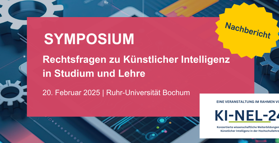 Symposium Rechtsfragen zu künstlicher Intelligenz in Studium und Lehre Beitragsbild